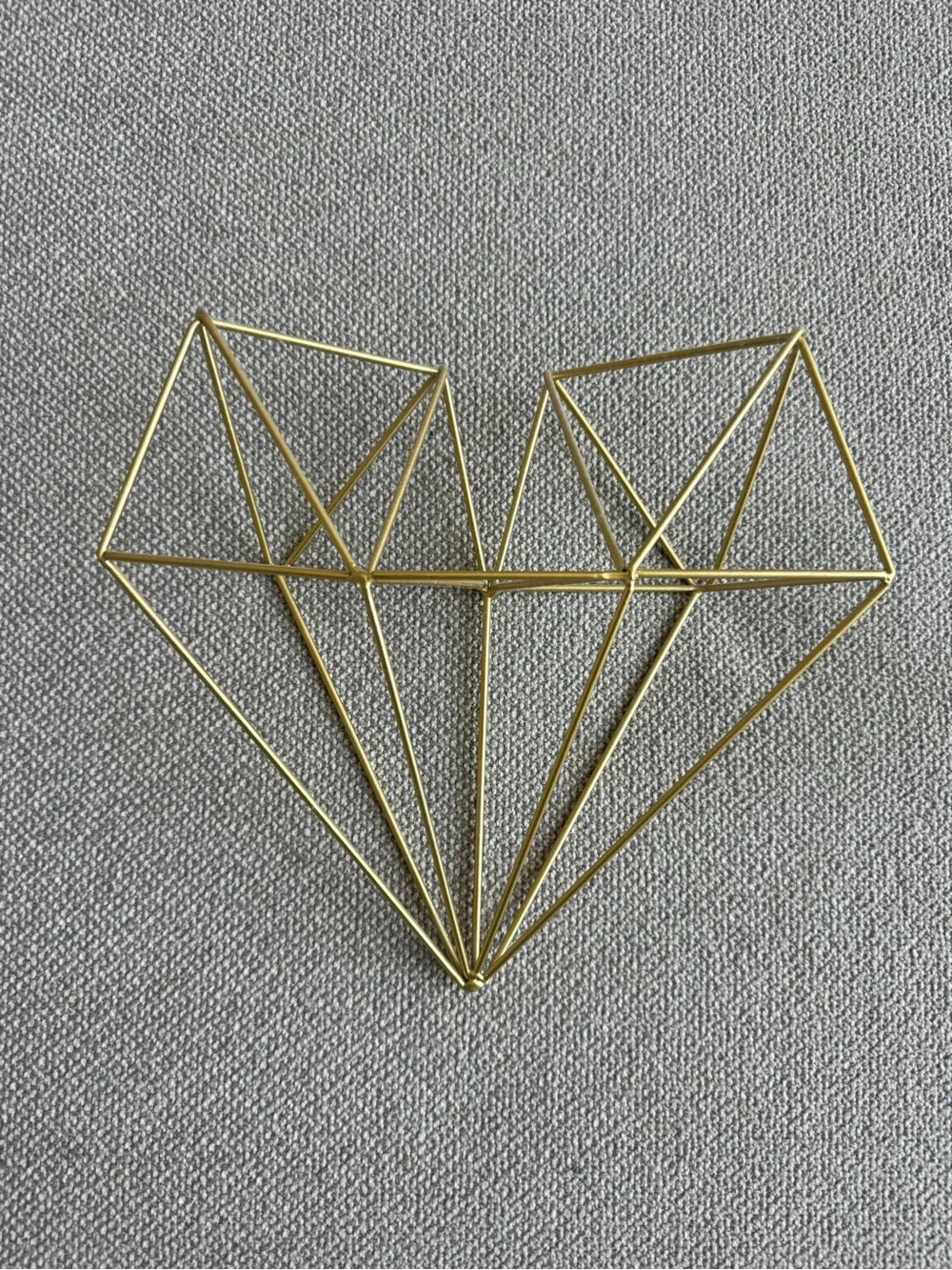 Gold Geometric Heart Wall Decor Modern Boho Metal Wall Art Wire Heart Sculpture